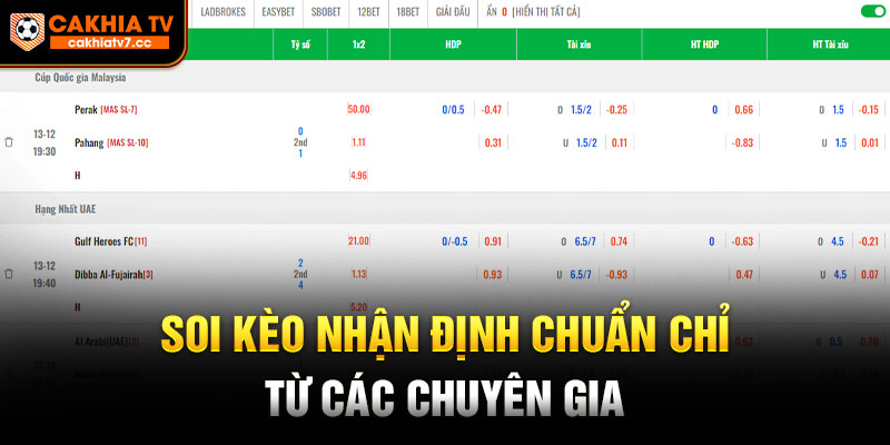 Có thêm chuyên mục soi cầu nhận định vô cùng tiện lợi tại CakhiaTV