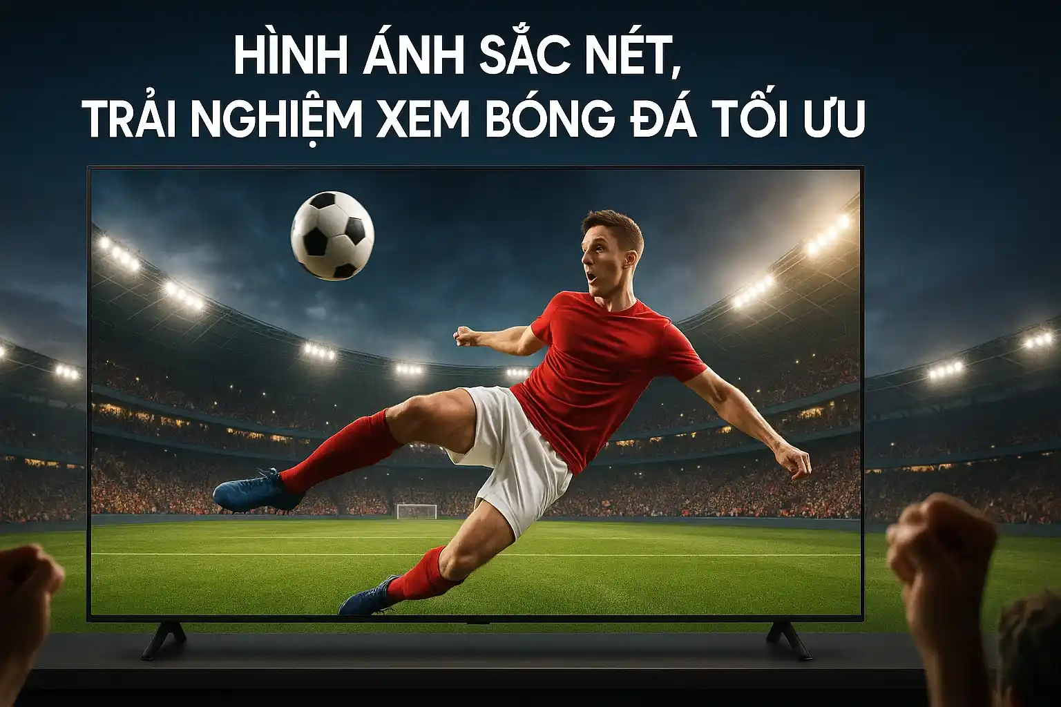 Hình ảnh sắc nét, trải nghiệm xem bóng đá tối ưu