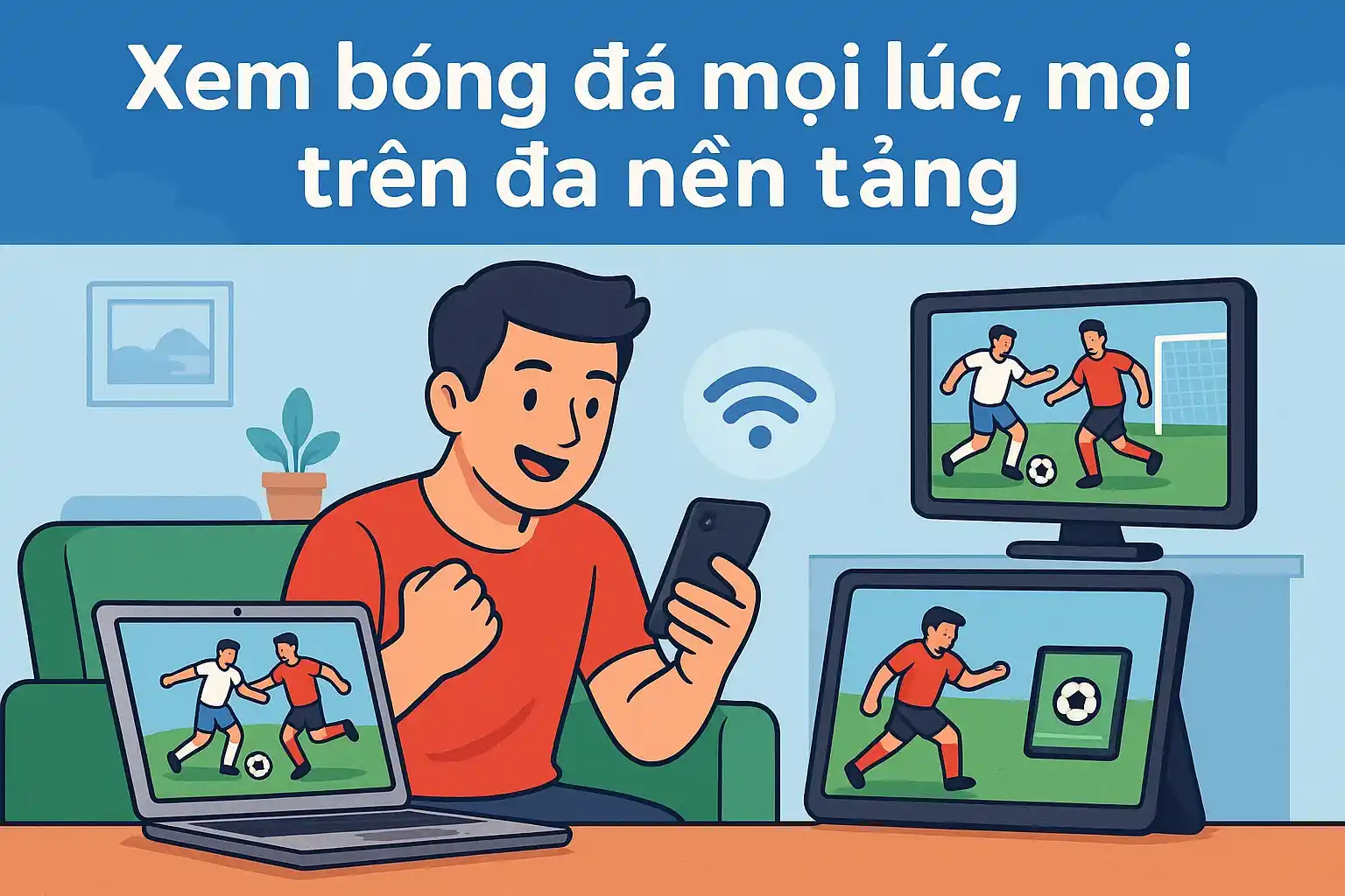 Xem bóng đá mọi lúc, mọi nơi trên đa nền tảng